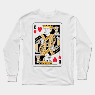 King Of My Heart Playing Card Long Sleeve T-Shirt